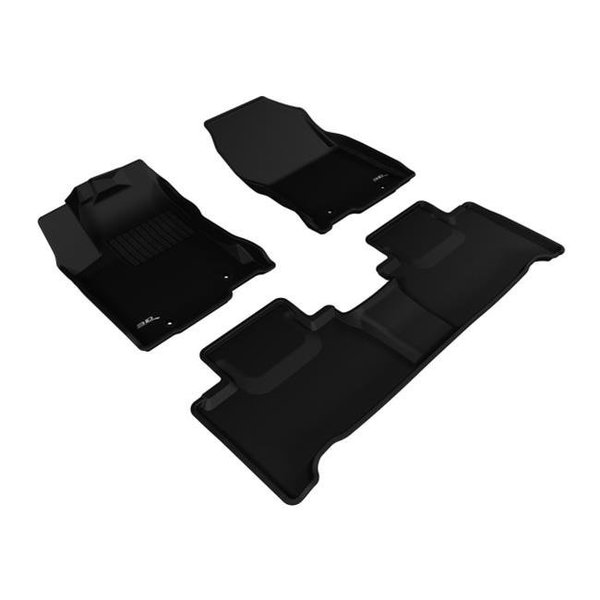 U-Ace, Inc U Ace L1LX05101509 3D Maxpider Custom Fit Complete Kagu Black Floor Mat for 2015-2016 Lexus NX200T-300H Models L1LX05101509